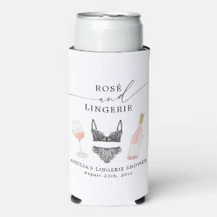 Rosé en lingerie bruidsfeest seltzer blikjeskoeler