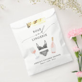 Rosé en lingerie bruiloftsfeest bedankzakje (Gezegeld)