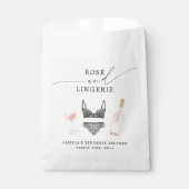 Rosé en lingerie bruiloftsfeest bedankzakje (Voorkant)