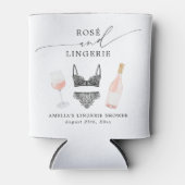 Rosé en lingerie bruiloftsfeest blikjeskoeler (Voorkant)