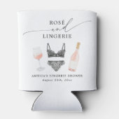 Rosé en lingerie bruiloftsfeest blikjeskoeler (Achterkant)
