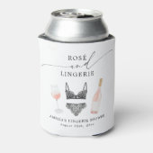 Rosé en lingerie bruiloftsfeest blikjeskoeler (Blikje Achterkant)