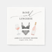 Rosé- en lingerie bruiloftsfeestje servet (Voorkant)
