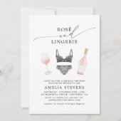 Rosé en Lingerie Vrijgezellenfeest Kaart (Voorkant)