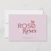 Rosé en Rozen Valentijns Dank je wel Bedankkaart (Voorkant)