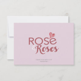 Rosé en Rozen Valentijns Dank je wel Bedankkaart