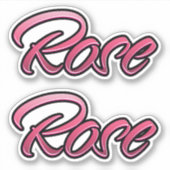 Rose faded pink Aufkleber Sticker Stickerset (Voorkant)