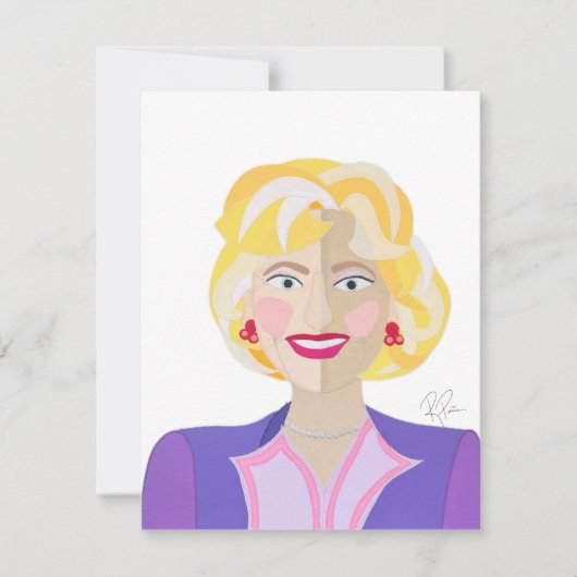 Rose Flat Thank You Card Bedankkaart (Voorkant)