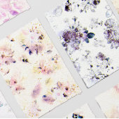 Rose Floral Chic Paper Textured Wedding Kaart