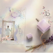 Rose Floral Glitter Chic Paper Textured Wedding I Kaart