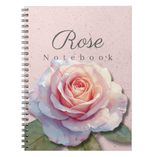 Rose Floral Notebook Name | Pink Journal Notitieboek