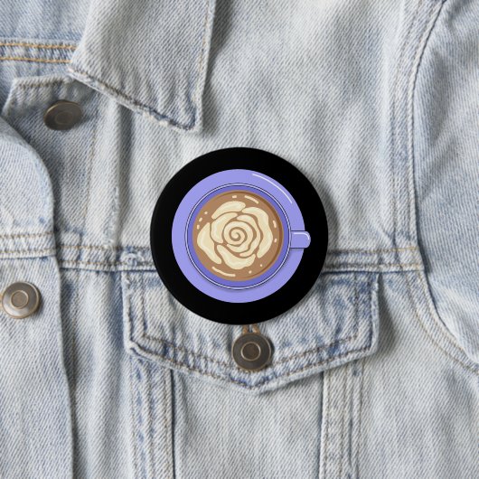 Rose Flower Latte Ronde Button 7,6 Cm (In situ)