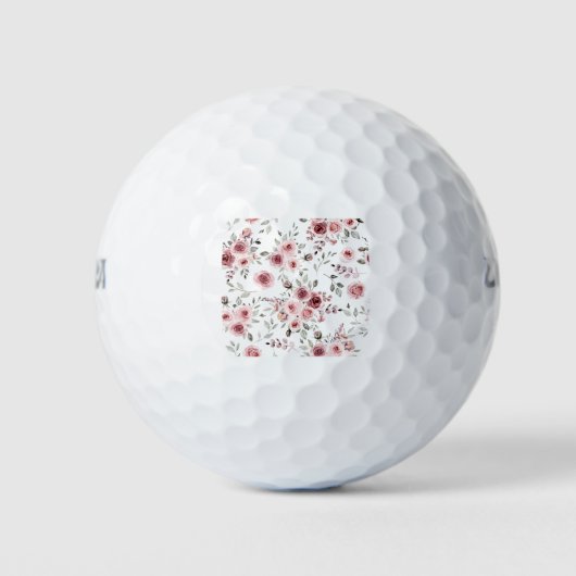 Rose flower pattern golfballen (Voorkant)