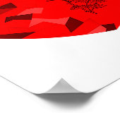 Rose Flower Valentine Red Heart  Poster (Hoek)