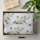 Rose Flower with Butterfly Pattern Tissuepapier (Geschenk)