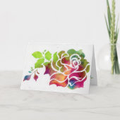 Rose-Folded Card 5x7 in. Bedankkaart (Voorkant)