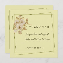 Rose Frame – Celestial Yellow Wedding Bedankkaart