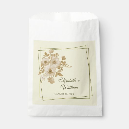 Rose Frame – Celestial Yellow Wedding Bedankzakje (Voorkant)