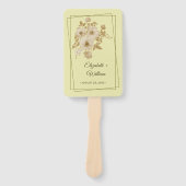 Rose Frame – Celestial Yellow Wedding Handwaaier (Voorkant)