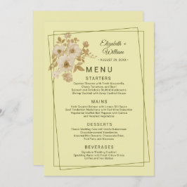 Rose Frame – Celestial Yellow Wedding Menu