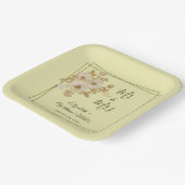 Rose Frame – Celestial Yellow Wedding Papieren Bordje (Gebogen)