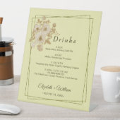 Rose Frame – Celestial Yellow Wedding Reclamebord Met Voetstuk (Insitu)