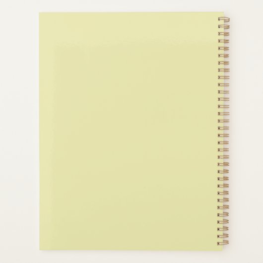 Rose Frame – Hemels Geel Bruiloft Planner (Achterkant)