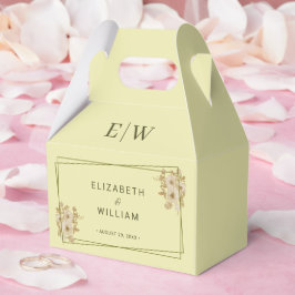 Rose Frame – Monogram Celestial Yellow Wedding Bedankdoosjes