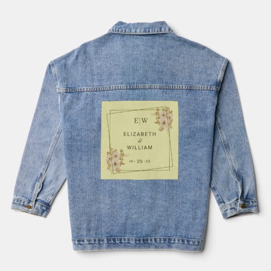 Rose Frame – Monogram Celestial Yellow Wedding Denim Jacket (Achterkant)