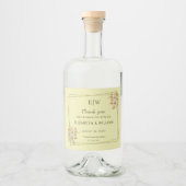 Rose Frame – Monogram Celestial Yellow Wedding Likeurfles Etiket (Voorkant)