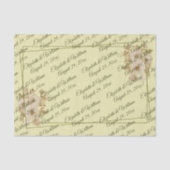 Rose Frame – Monogram Celestial Yellow Wedding Tissuepapier (Voorkant)