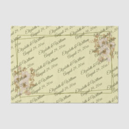 Rose Frame – Monogram Celestial Yellow Wedding Tissuepapier