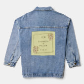 Rose Frame – Monogram Hemels Geel Bruiloft Denim Jacket (Achterkant)