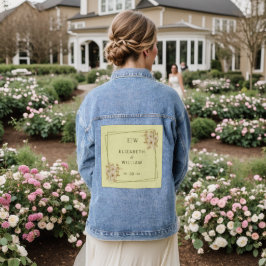 Rose Frame – Monogram Hemels Geel Bruiloft Denim Jacket