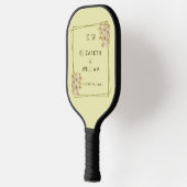 Rose Frame – Monogram Hemels Geel Bruiloft Pickleball Paddle (Links)