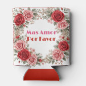 Rose Frame More Love Please Romantic Spanish Quote Blikjeskoeler (Achterkant)