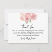 Rose Funeral Thank You Note Card Bereavement Bedankkaart (Voorkant)