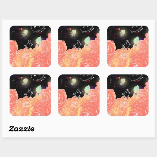 Rose Garden 2014 Vierkante Sticker (Vel)