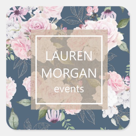 Rose Garden Blue | Persoonlijke Sticker (Voorkant)