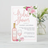 Rosé Garden | Bridal Shower-uitnodiging Kaart (Staand voorkant)