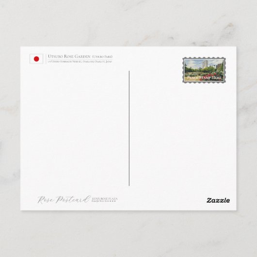 Rose Garden Briefkaart (Achterkant)