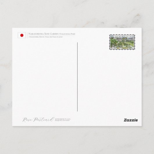 Rose Garden Briefkaart (Achterkant)