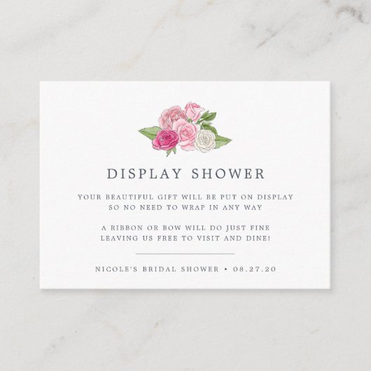 Rosé Garden Display Shower Kaart (Voorkant)