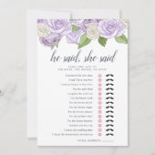 Rosé Garden Double Sided Vrijgezellenfeest Game Kaart (Voorkant)