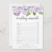 Rosé Garden Double Sided Vrijgezellenfeest Game Kaart (Achterkant)