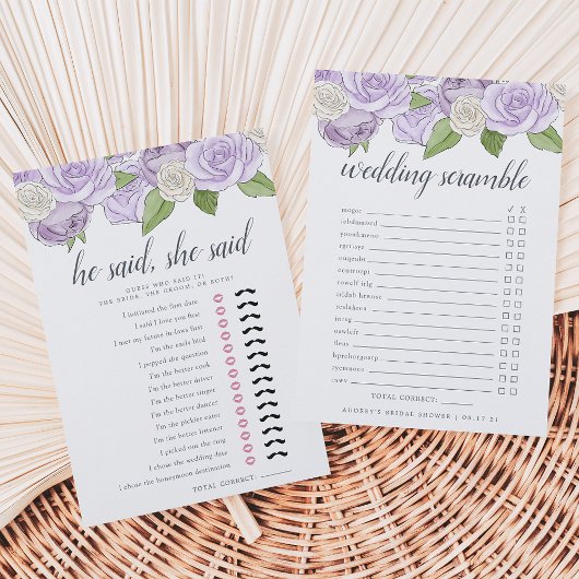 Rosé Garden Double Sided Vrijgezellenfeest Game Kaart