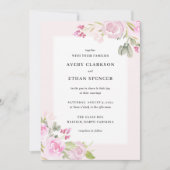 Rose Garden Floral Wedding Invitation ROS Bedankkaart (Voorkant)