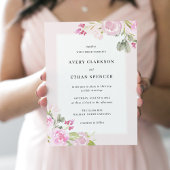 Rose Garden Floral Wedding Invitation ROS Bedankkaart