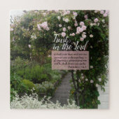 Rose Garden Path Inspirational Acrylic Print Legpuzzel (Verticaal)
