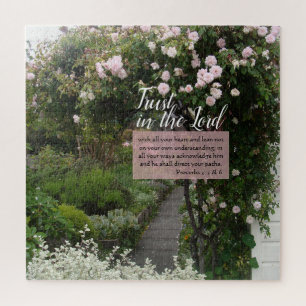 Rose Garden Path Inspirational Acrylic Print Legpuzzel